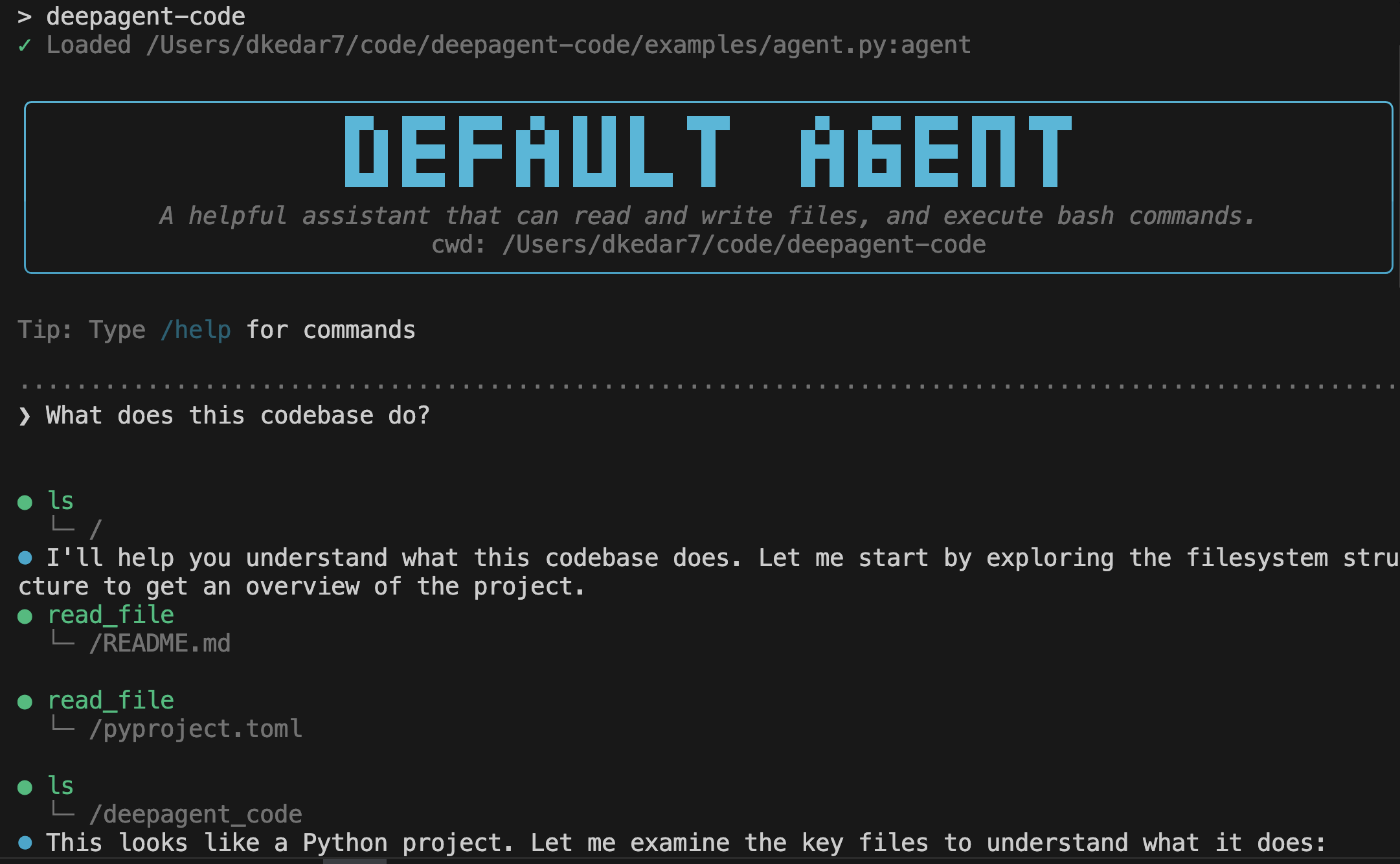 langstage-cli in a terminal