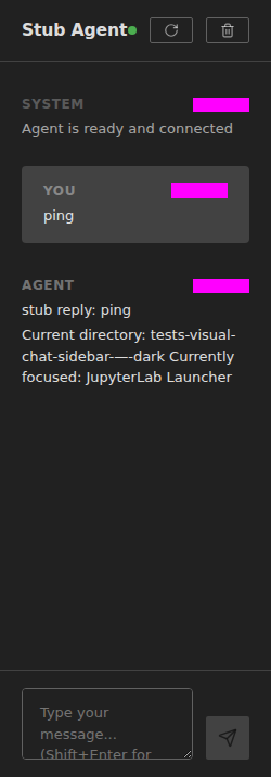 Chat sidebar, dark