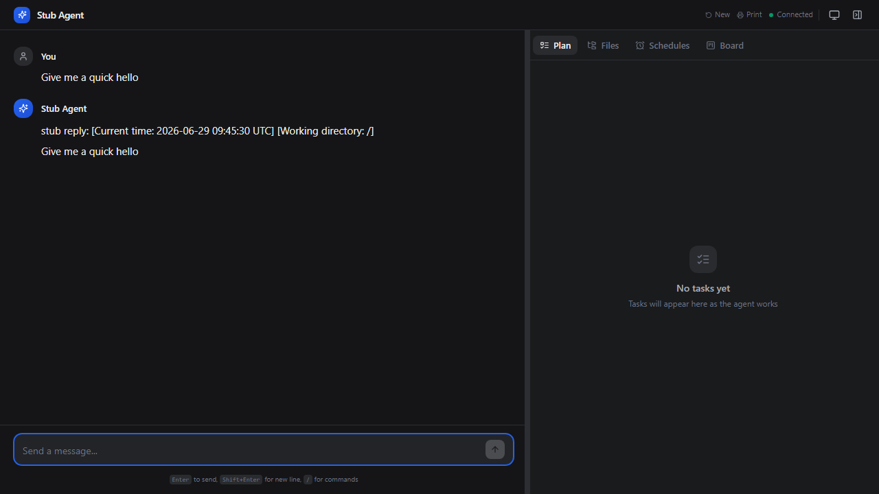 Conversation, dark theme